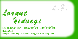 lorant hidvegi business card